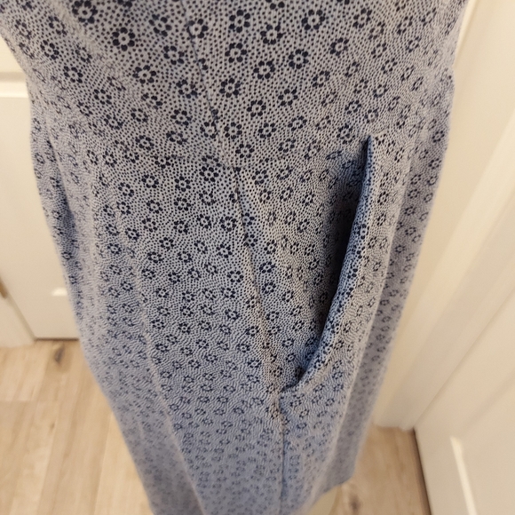Boden Two Toned Blue Dress With Pockets Size 6P - Picture 4 of 7